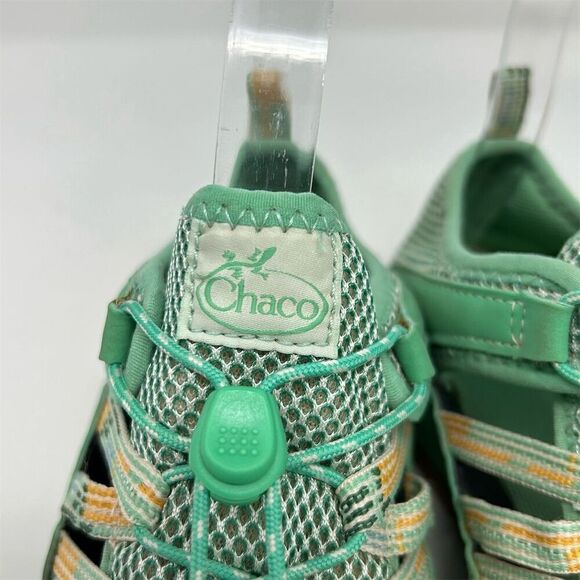 Chaco Kids' Waterproof Hiking Sandals Bright Green Size 4 Closed Toe Summer - Picture 10 of 15